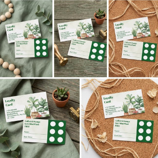 Vattenfärg Husväxt Botanisk Butik Lojalitetskort