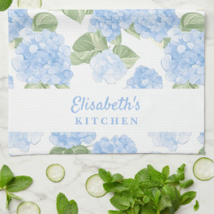 Vattenfärg Hydrangea Namn Kökshandduk