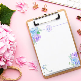 Vattenfärg Hydrangeas Blommigt High Heel Monogram