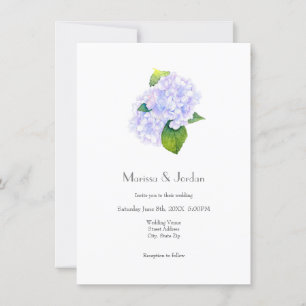 Vattenfärg Hydrangeas Inbjudningar