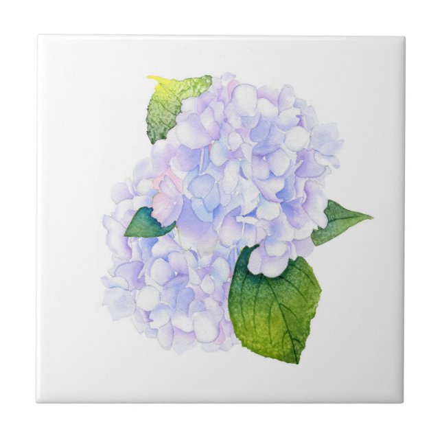 Vattenfärg Hydrangeas Kakelplatta (Framsidan)