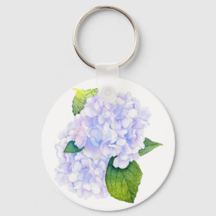 Vattenfärg Hydrangeas Nyckelring