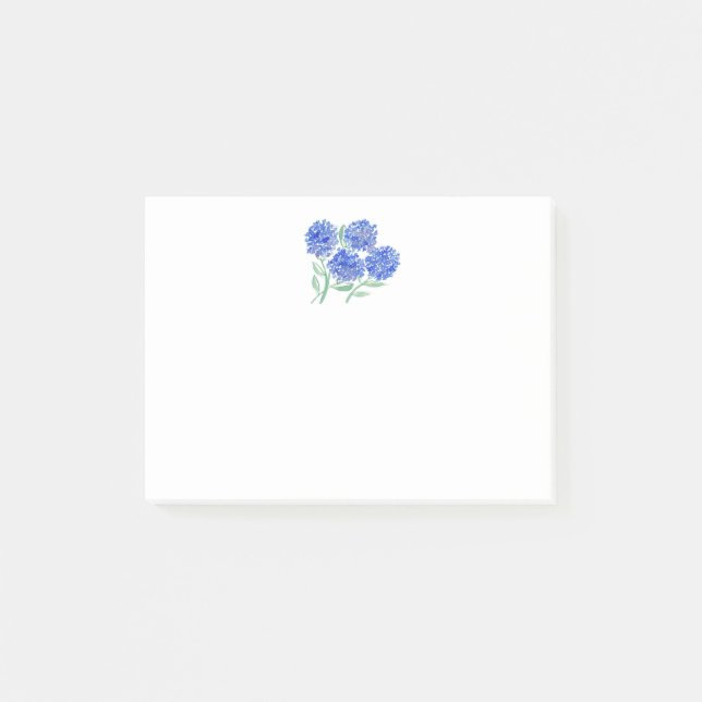 Vattenfärg Hydrangeas Post-it Block (Framsida)