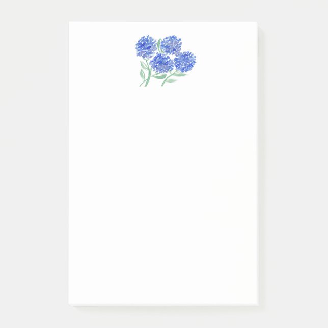Vattenfärg Hydrangeas Post-it Block (Framsida)