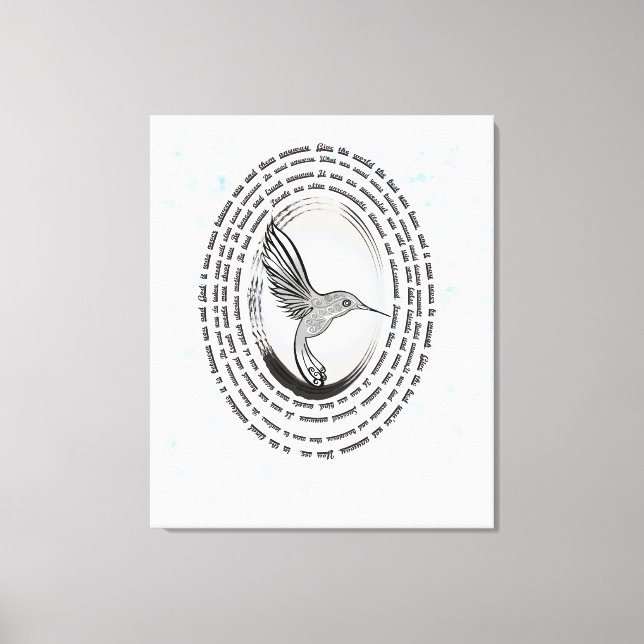 Vattenfärg i bläck canvastryck (Framsida)