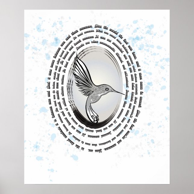 Vattenfärg i bläck poster (Framsidan)