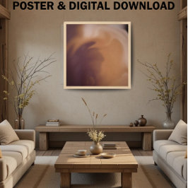 Vattenfärg i bruna tonar för Rustic Decor Poster