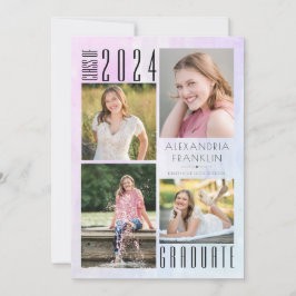 Vattenfärg i flera Färg Tvättar 4 foto Studenten Meddelande