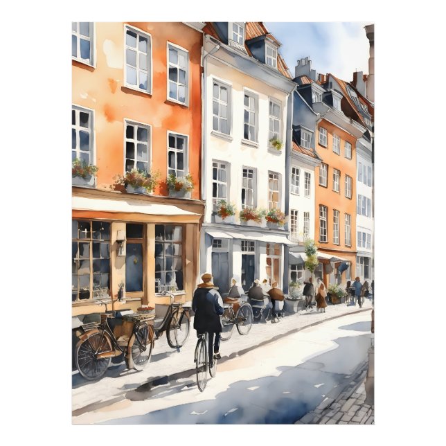 Vattenfärg i Köpenhamn Fototryck (Framsidan)