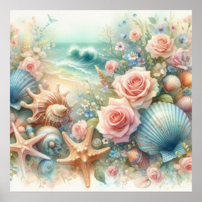 Vattenfärg i pastel färg poster (Framsidan)