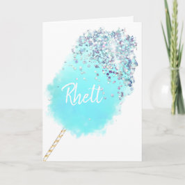 Vattenfärg i silver glitter kort