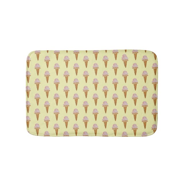 Vattenfärg Ice Cream Bath Mat (gult) Badrumsmatta (Framsidan)