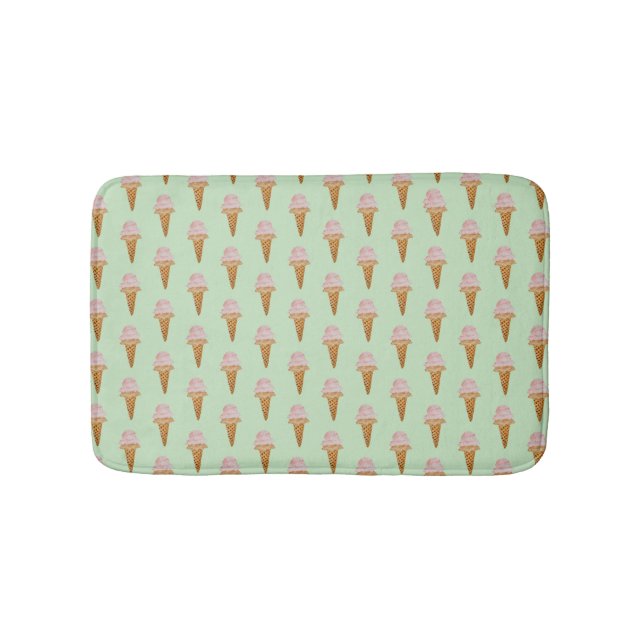 Vattenfärg Ice Cream Bath Mat (mynta grönt) Badrumsmatta (Framsidan)