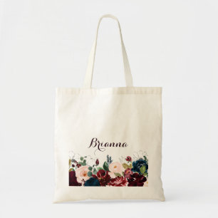 Vattenfärg Illustrated Fall Bridesmaid Tote Bag Tygkasse