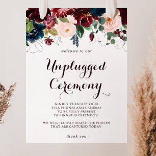 Vattenfärg Illustrated Fall Unplugged Ceremony Poster