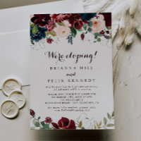 Vattenfärg Illustration Fall Elopement Reception