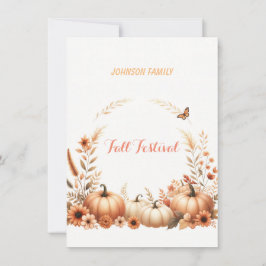 Vattenfärg illustration Höstfest Inbjudningar