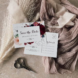 Vattenfärg Illustrerat Vågrät Spara datum Vykort