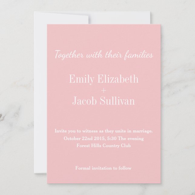 Vattenfärg Inspired Bröllop - Spara datumet för sk (Framsida)