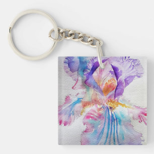 Vattenfärg Iris Flower Painting Art iriserar Nycke