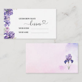 Vattenfärg Iris Lila Blomma baby tillbehörskort Tilläggskort