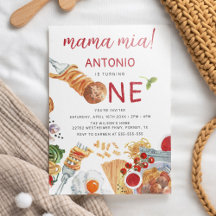 Vattenfärg italienska 1:a födelsedag