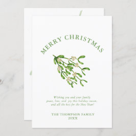 Vattenfärg jul bärande grenar Grönska Julkort