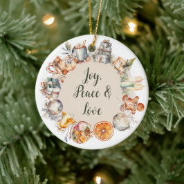 Vattenfärg jul Ceramisk prydnadsföremål Julgransprydnad Keramik