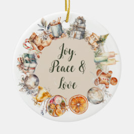 Vattenfärg jul Ceramisk prydnadsföremål Julgransprydnad Keramik