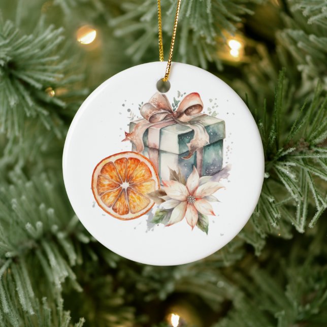 Vattenfärg jul Ceramisk prydnadsföremål Julgransprydnad Keramik (Träd)