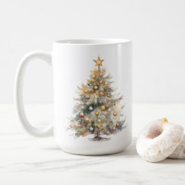 Vattenfärg jul kaffemugg