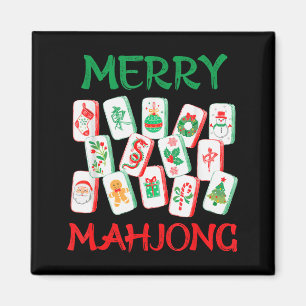 Vattenfärg jul Mahjong brickor Kinesisk Mah Jong Magnet