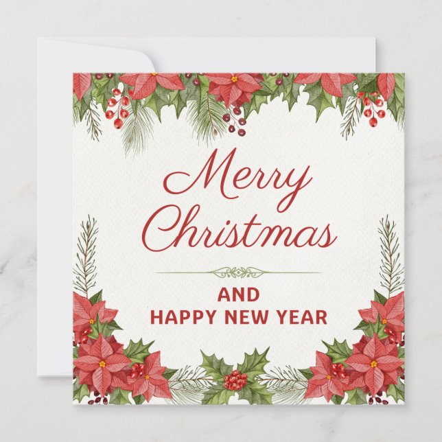 Vattenfärg jul och Gott Nytt År (Framsida)