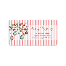 Vattenfärg jul Ornament Rosa Rand