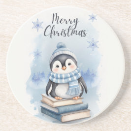 Vattenfärg jul Penguin Underlägg
