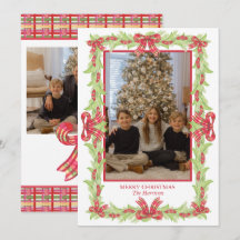Vattenfärg jul Play Bow Garland