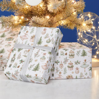 Vattenfärg Jul Sömlösa Mönster Presentpapper