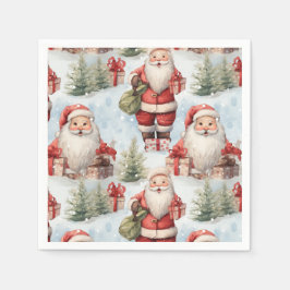 Vattenfärg jul tomte 3 - Papper Pappersservett
