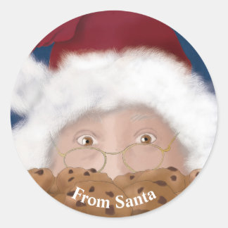 Vattenfärg Jul Tomte Runt Klistermärke