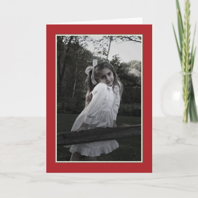 Vattenfärg Julbär En Foto Jul Helgkort (Framsida)