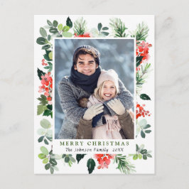 Vattenfärg Julbär Jul FOTO Högtid Vykort