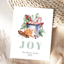 Vattenfärg julgodis Söt jul Postkort