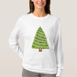 Vattenfärg Julgran Shirt T Shirt