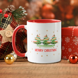 Vattenfärg Julgranar - God jul Mugg