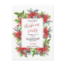 Vattenfärg julgrönska med julstjärna