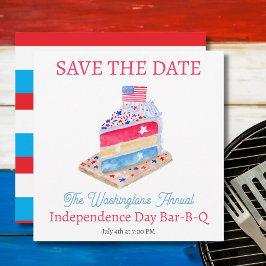 Vattenfärg juli 4:e kummeln Party Spara Datumet