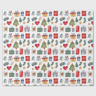 Vattenfärg Julklapp Presentpapper