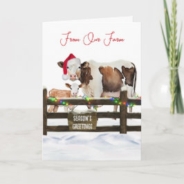Vattenfärg julkor med Santamössa Helgkort