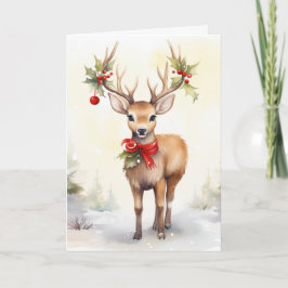 Vattenfärg julren helgkort