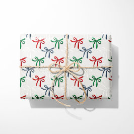 Vattenfärg julslingor presentpapper
